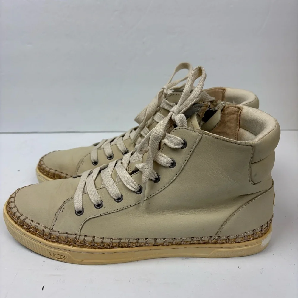 UGG Gradie Ivory Cream High-Top Sneakers Women’s size 10
